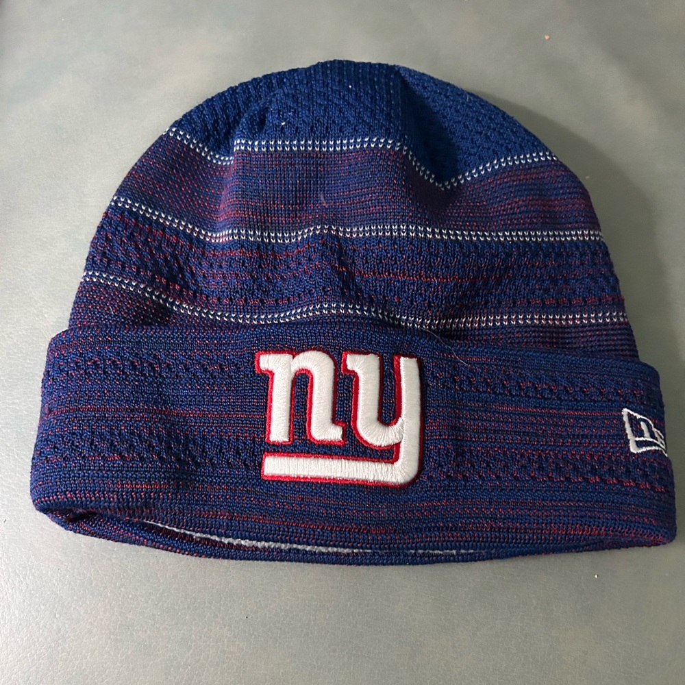 New York Giants New Era Kids Navy and Red Knit Beanie